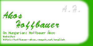akos hoffbauer business card