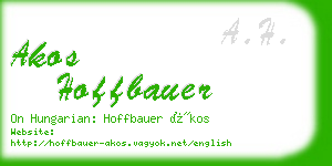 akos hoffbauer business card